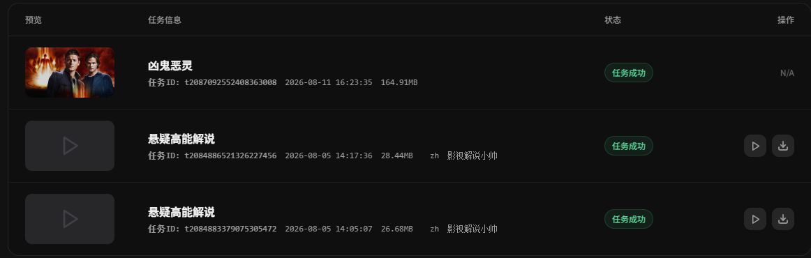 Recapo 任务列表的状态与操作区域