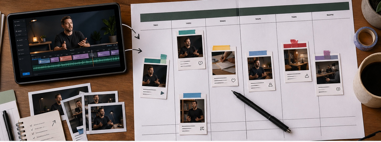 Short-Form Content Workflow for Weekly Video Repurposing: Turn One Long Video Into a Week of Clips Recapo blog guide